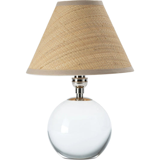 Giorgio Crystal Mini Lamp, Rattan by Regina Andrew. Made from crystal in a modern style.