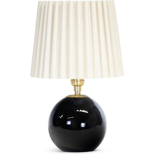 001 SI-2635158 | Primary Silo | Giorgio Pleated Black Glass Mini Lamp by Regina Andrew in black and black. Made from glass in a unique style.