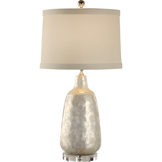 Shell Covered Urn Lamp by Wildwood in natural capiz, clear. Made from unique in a modern style.
