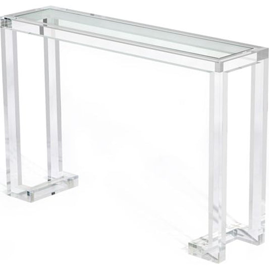 001 S-245920 | Primary Silo | Ava Console Table by Interlude Home in clear. Made from acrylic, glass in a modern style.