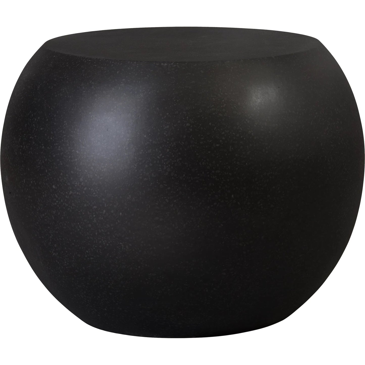 000 SI-2630363 | Primary Silo | Convex Garden Seat Side Table by Emissary in terrazzo black and matte. Made from terrazzo in a unique style.