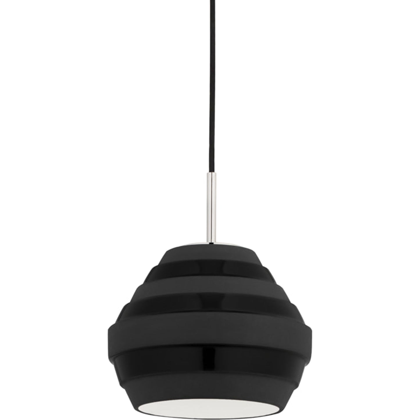 001 SR-762734 | Primary Silo | Calverton Pendant by Hudson Valley in polished nickel black. Made from ceramic in a modern style.