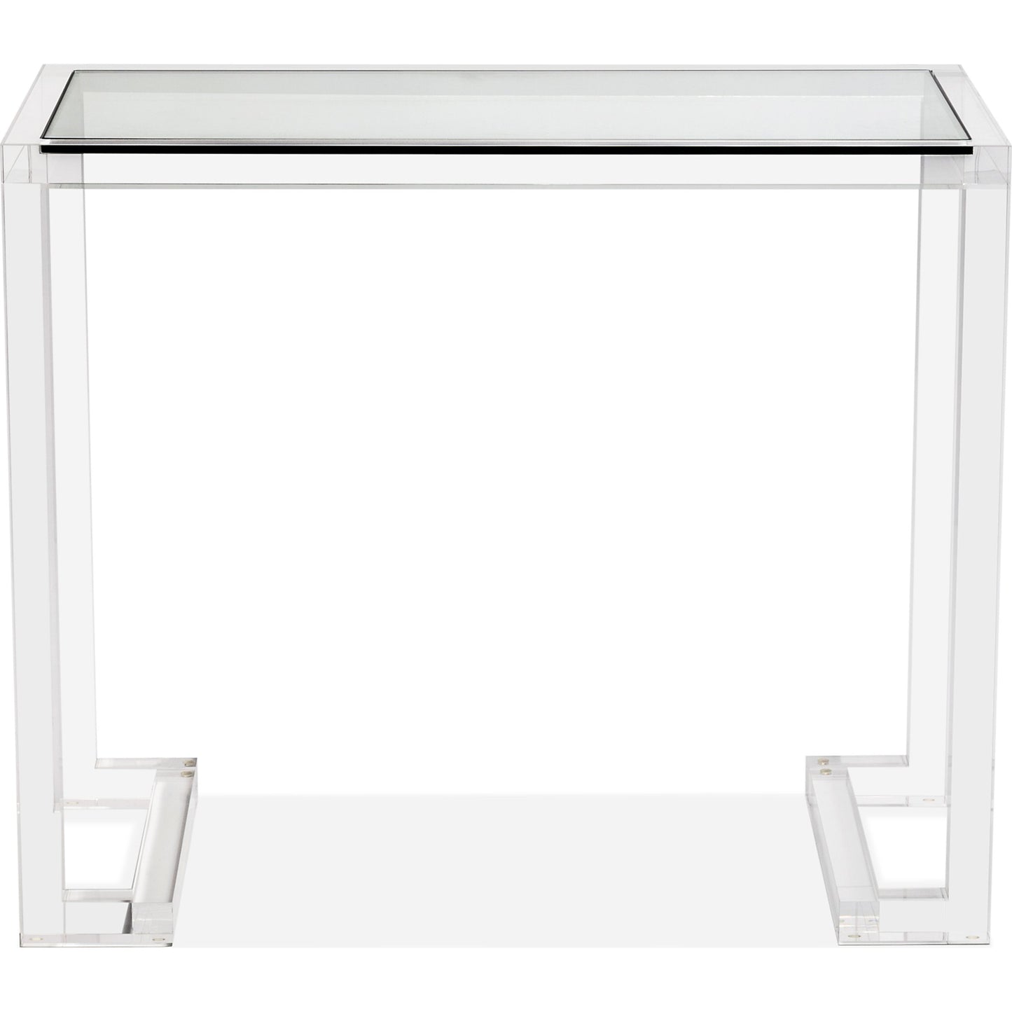 002 S-224247 | Additional Silo | Ava Small Desk by Interlude Home in clear. Made from acrylic, glass in a modern style.