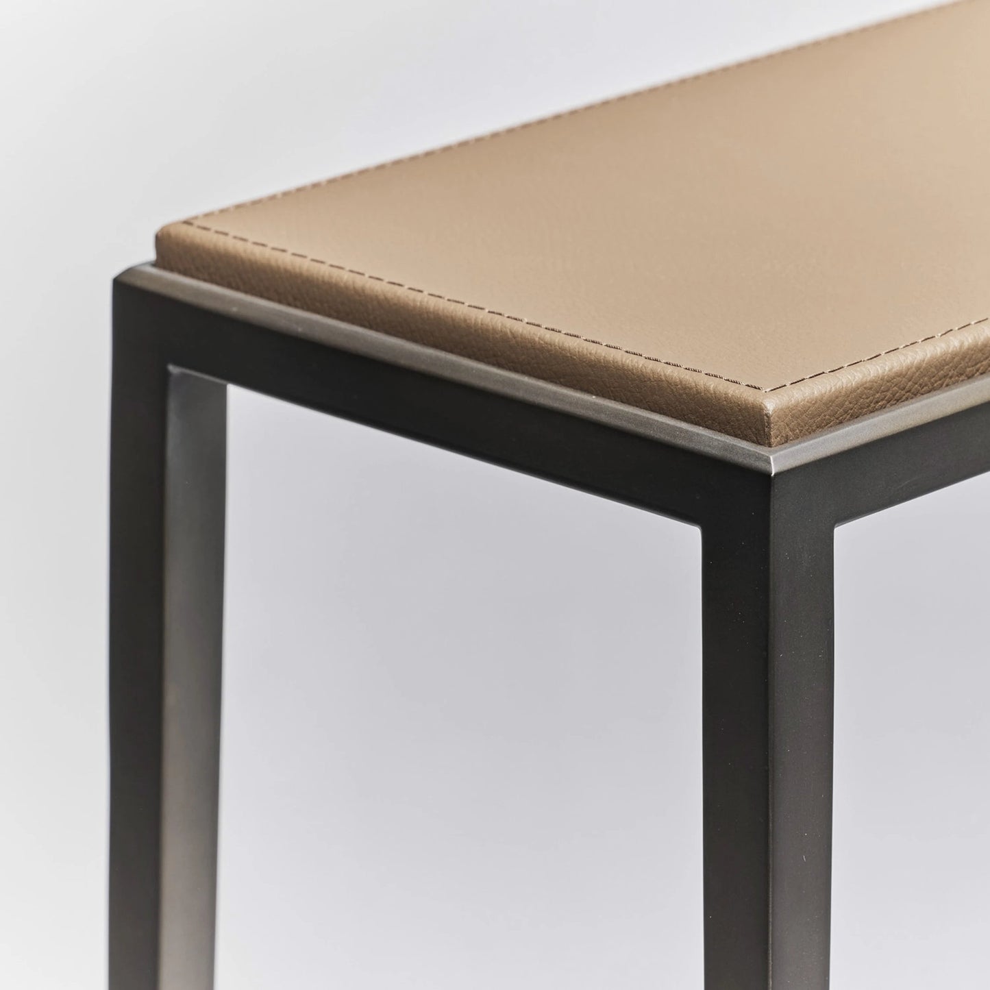 005 SI-2122643 | Additional Silo | Auburn Small Console by Interlude Home. Made from wood, cast iron, leather in a modern style.