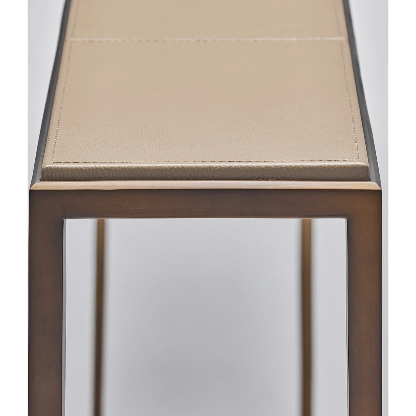 006 SI-2122639 | Additional Silo | Auburn Console Table by Interlude Home. Made from wood, cast iron, leather in a modern style.