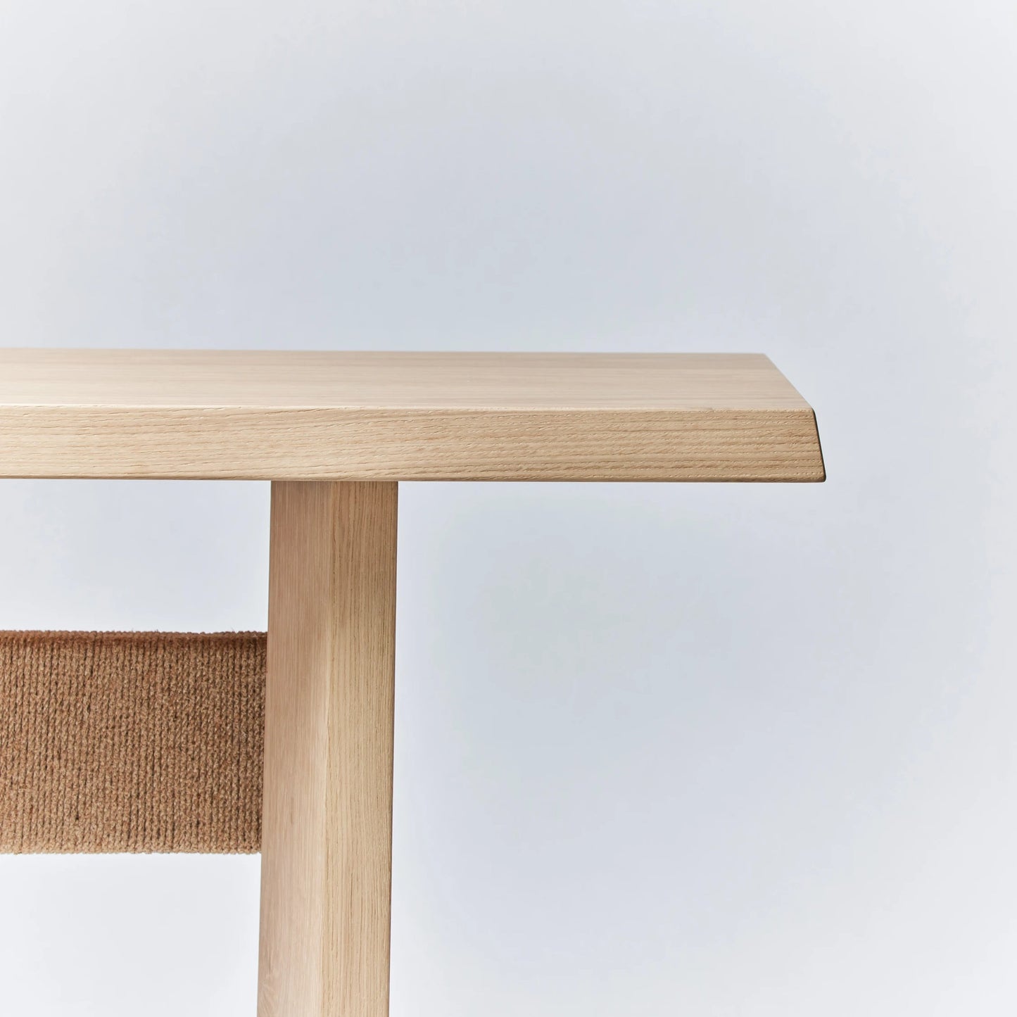 004 SI-2130782 | Closeup | Lummus Console Table by Interlude Home in pale natural. Made from oak in a modern style.