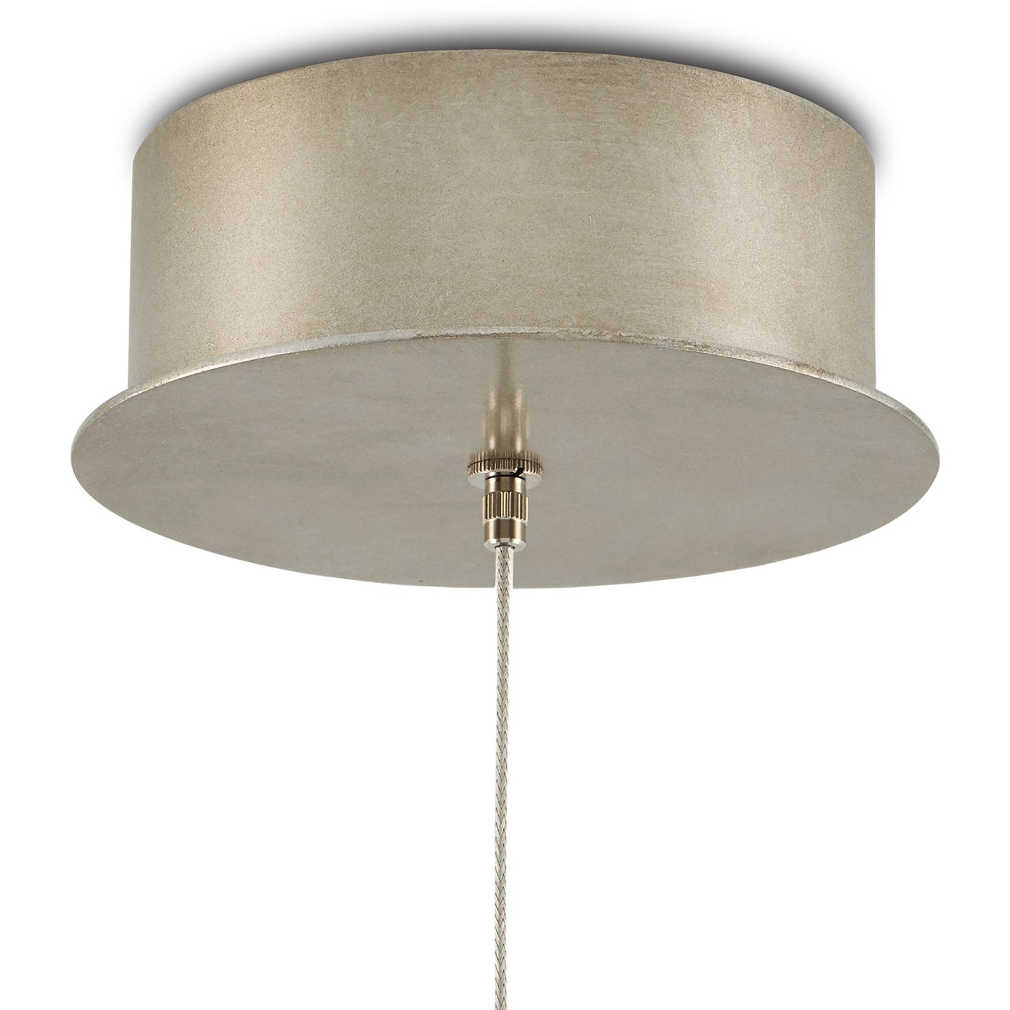 003 SI-2524228 | Closeup | Banyan 1-Light Multi-Drop Pendant by Currey and Company in antique brass, clear, silver. Made from metal, glass in a modern style.