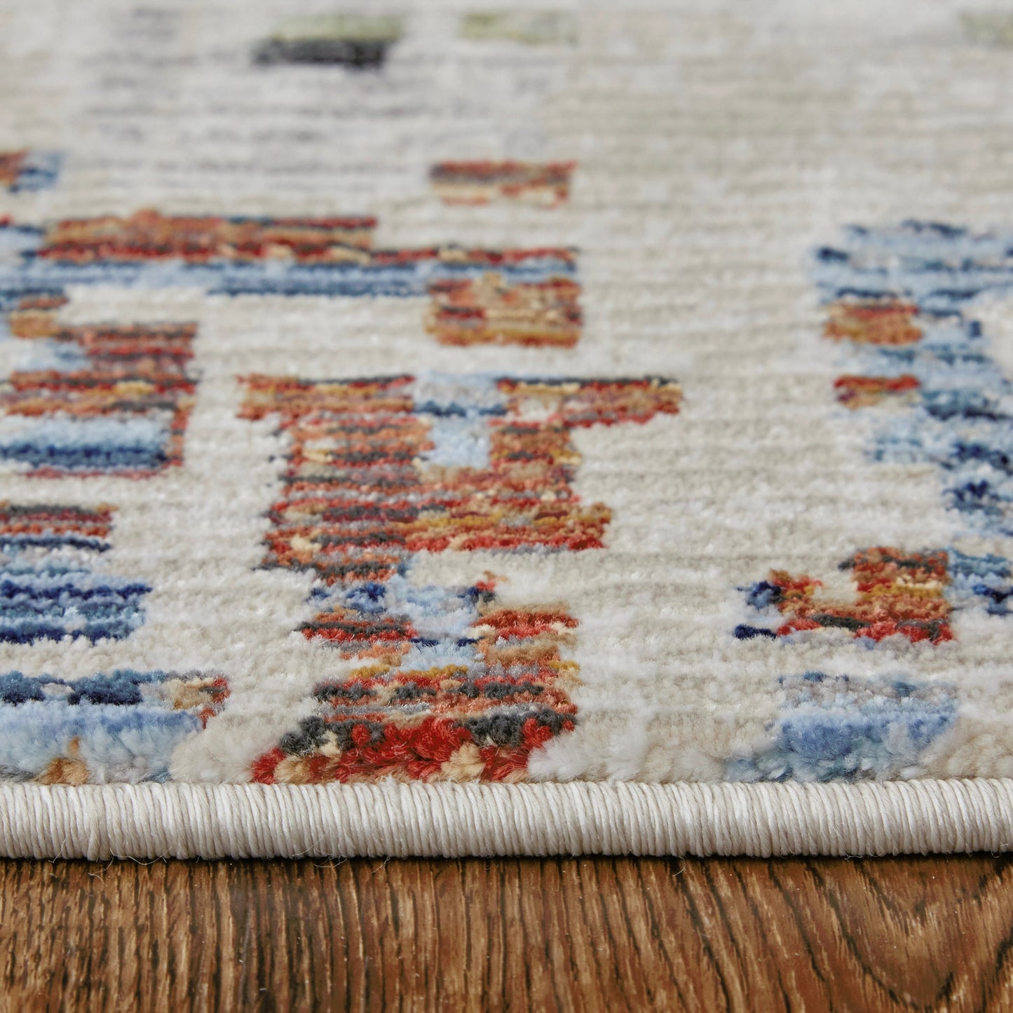 007 SI-2158926,SI-2158927,SI-2158928,SI-2158929,SI-2158930,SI-2259752 | Closeup | Sonora Rug - SNR39NVF by Feizy in ivory, green, blue. Made from polypropylene, polyester, viscose in a unique style.