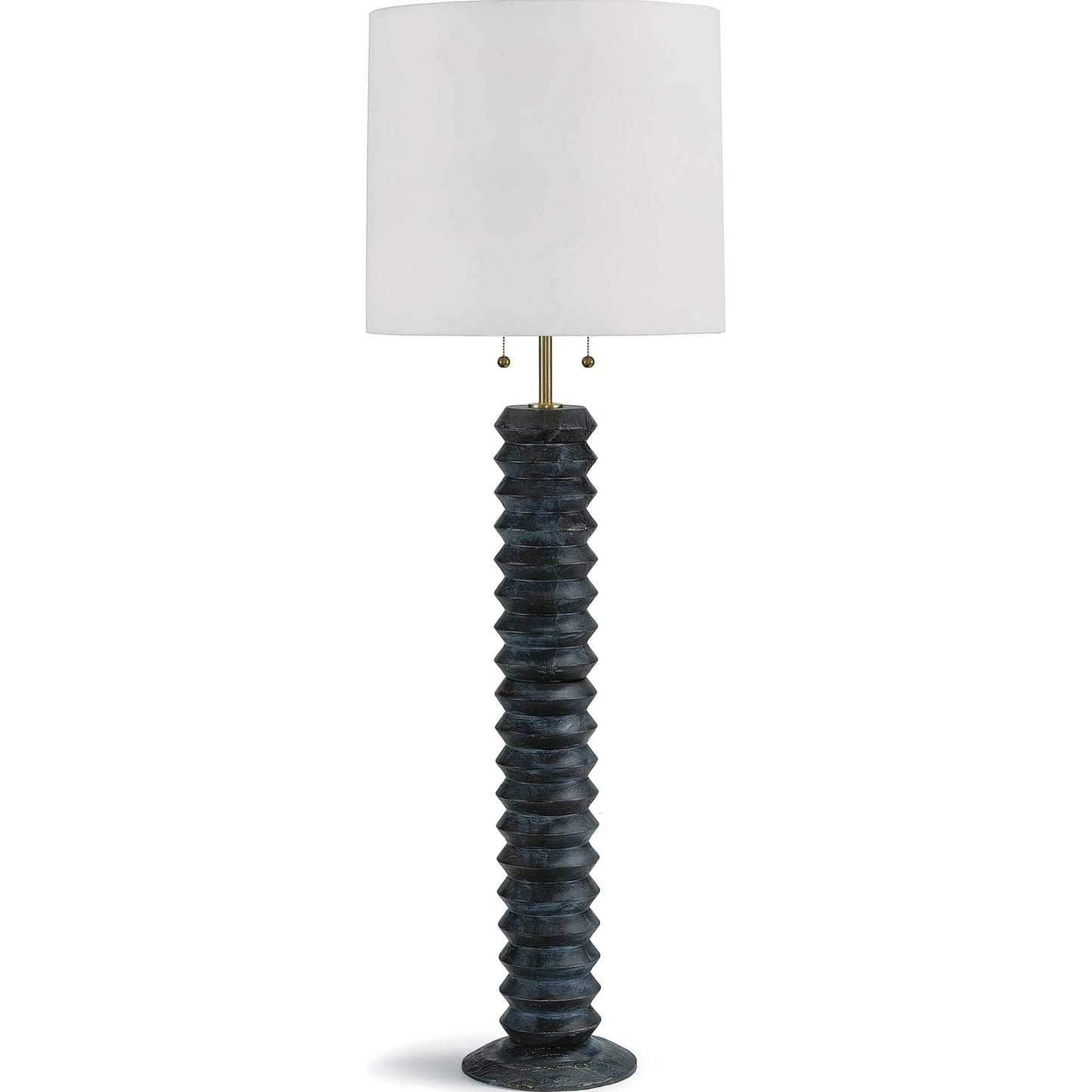 001 S-286676 | Additional Silo | Accordion Floor Lamp by Regina Andrew in ebony and ebony. Made from paulownia wood in a modern style.
