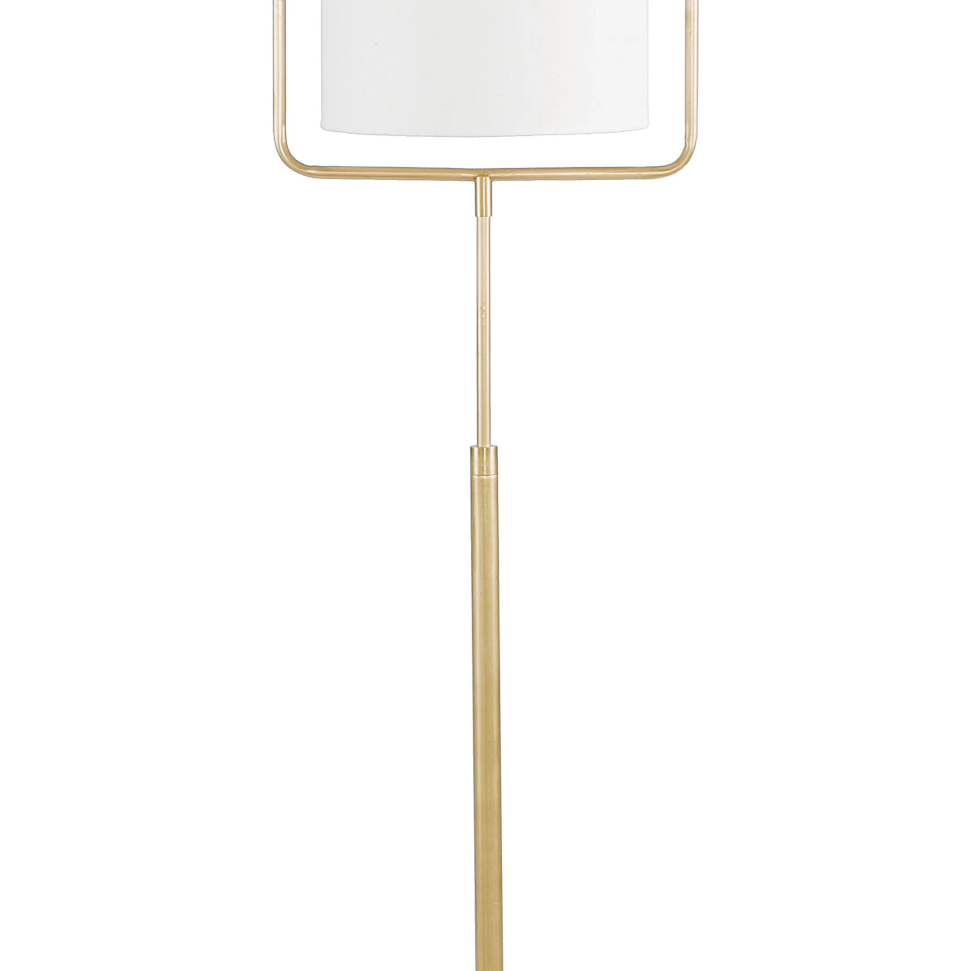 Geo Rectangle Floor Lamp by Regina Andrew in brass and natural brass. Made from steel in a modern style.