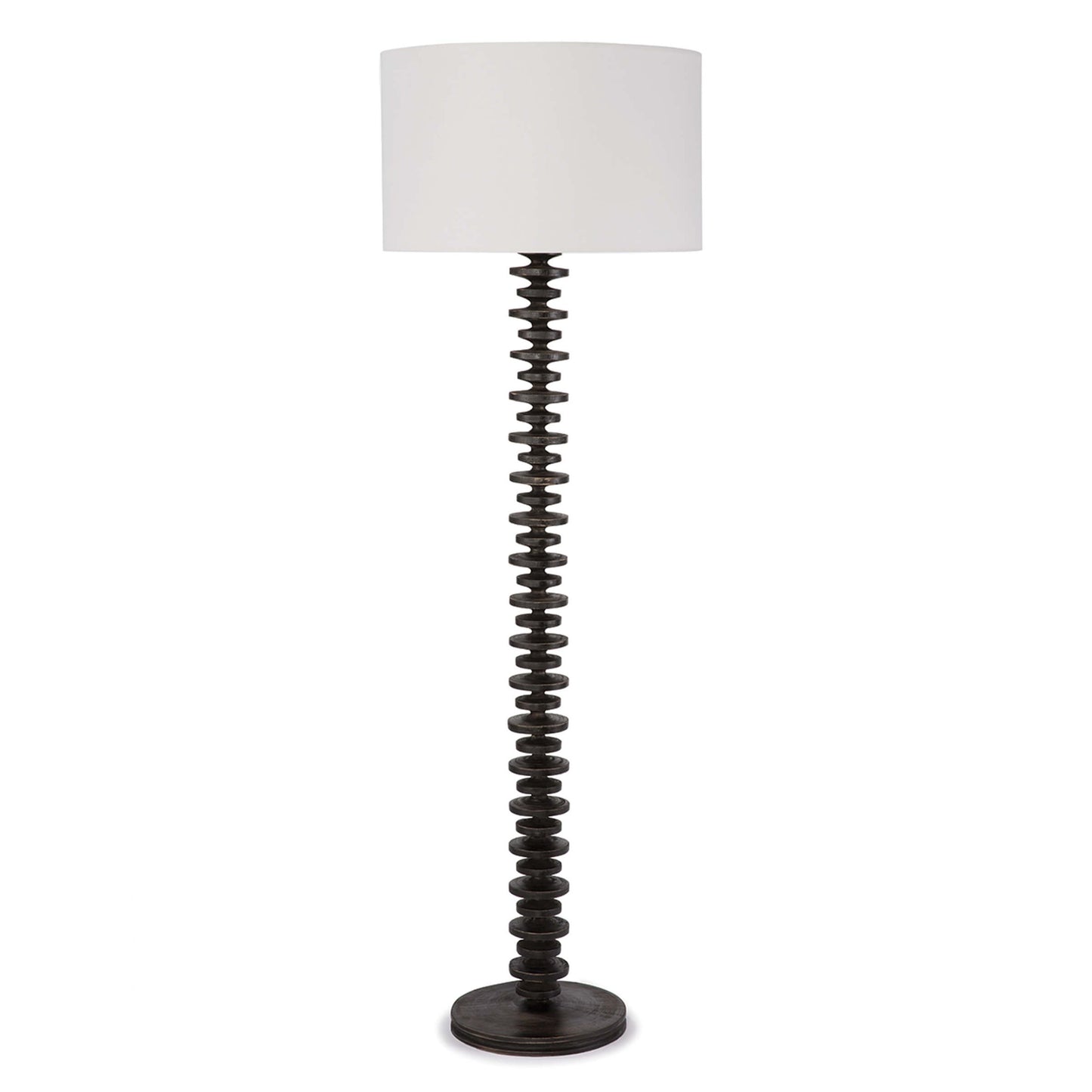 001 S-286901 | Additional Silo | Fishbone Floor Lamp by Regina Andrew in ebony and ebony. Made from birch wood in a cottage & farmhouse style.