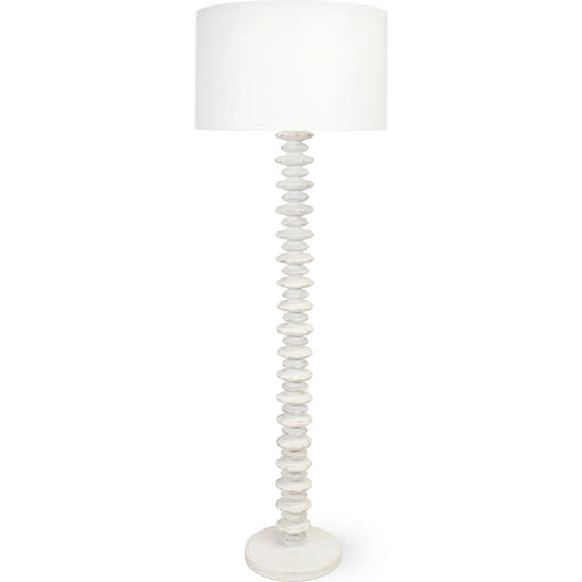Fishbone Floor Lamp by Regina Andrew. Made from birch wood in a cottage & farmhouse style.
