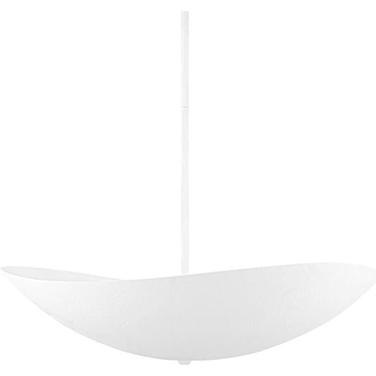 Fabius Pendant by Hudson Valley in white. Made from steel in a transitional style.