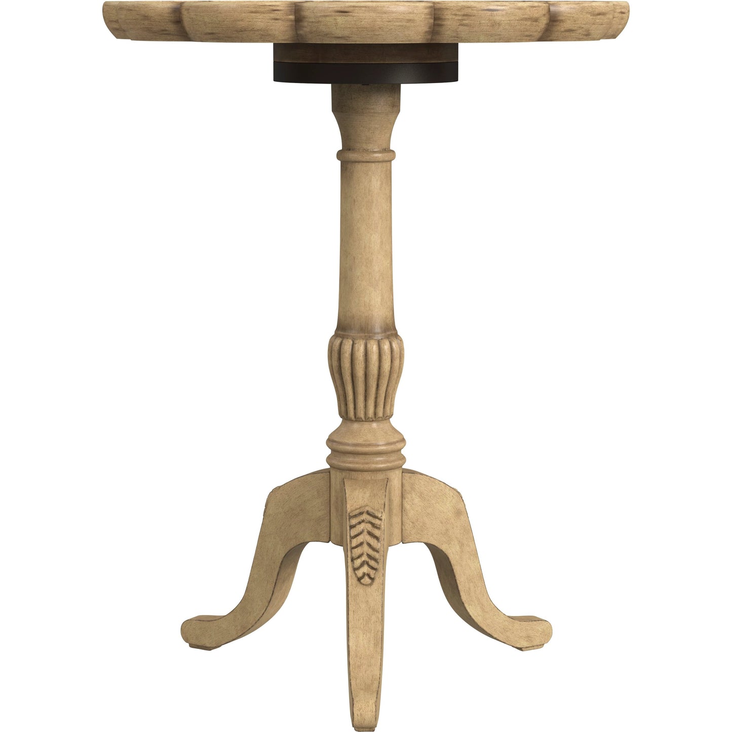 002 SI-2021922 | Additional Silo | Dansby Pedestal Accent Table by Butler Specialty Company in beige and antique beige. Made from rubberwood: 50%, oak veneers: 25%, mdf: 20%, resin: 5% in a cottage & farmhouse style.