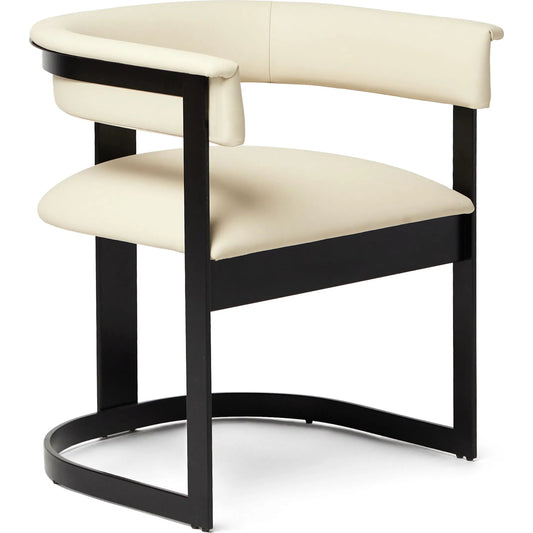 Darcy II Dining Chair by Interlude Home. Made from stainless steel, leather in a modern style.