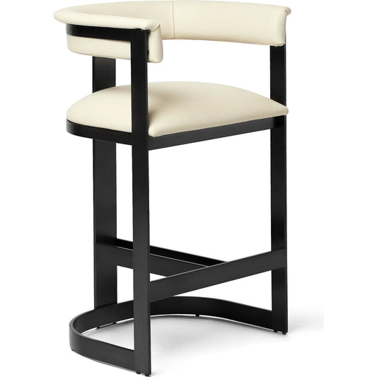 Darcy II Counter Stool by Interlude Home. Made from stainless steel, leather in a modern style.