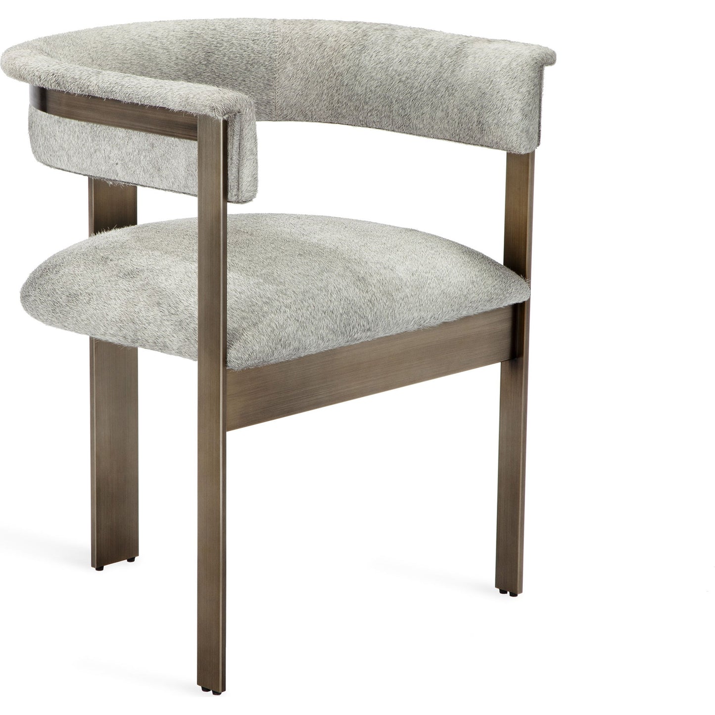 001 SR-388388 | Additional Silo | Darcy Hide Chair by Interlude Home in antique bronze, natural gray. Made from stainless steel, hide in a modern style.