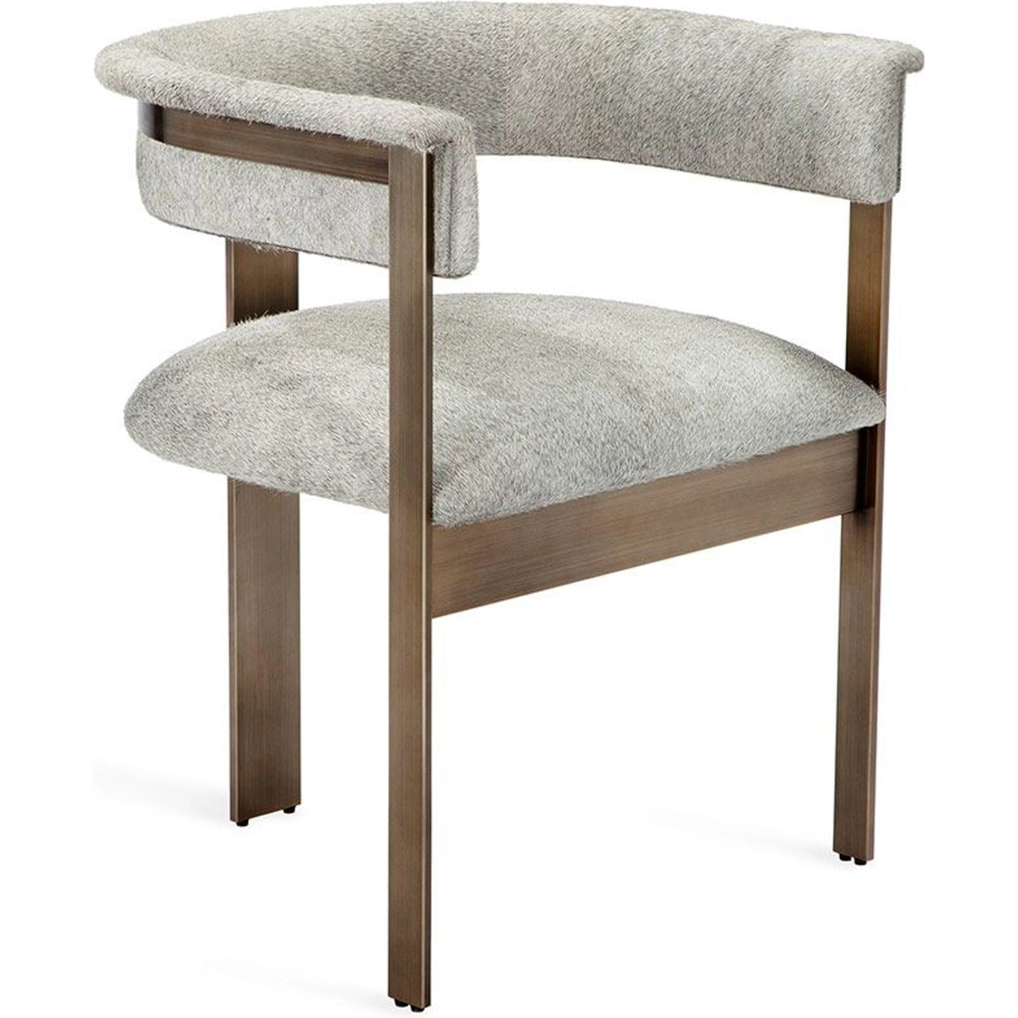 005 SR-388388 | Additional Silo | Darcy Hide Chair by Interlude Home in antique bronze, natural gray. Made from stainless steel, hide in a modern style.