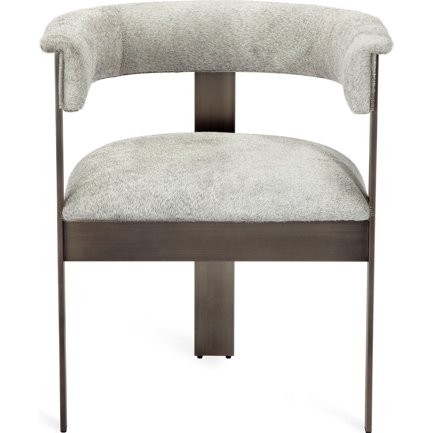 002 SR-388388 | Additional Silo | Darcy Hide Chair by Interlude Home in antique bronze, natural gray. Made from stainless steel, hide in a modern style.