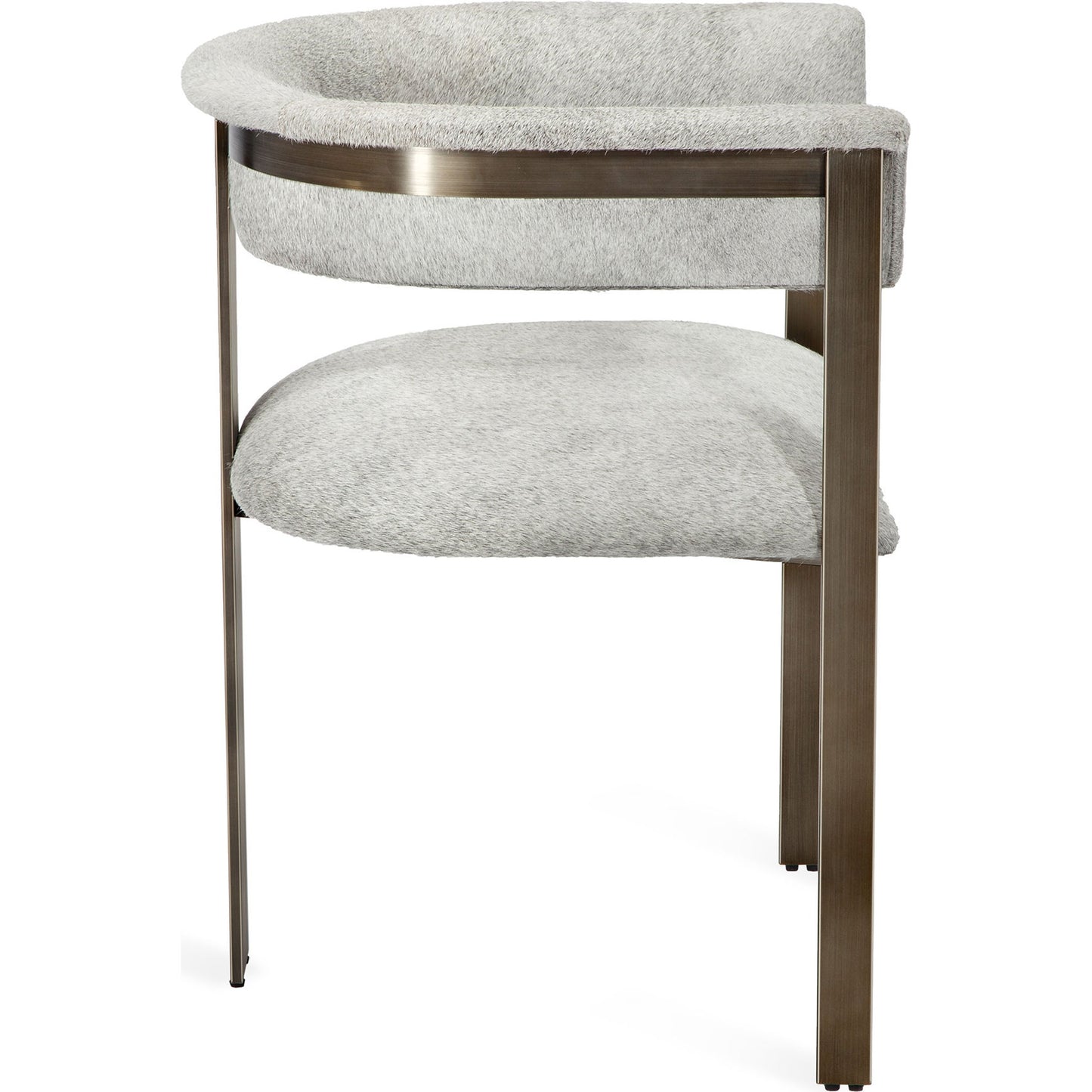 003 SR-388388 | Additional Silo | Darcy Hide Chair by Interlude Home in antique bronze, natural gray. Made from stainless steel, hide in a modern style.