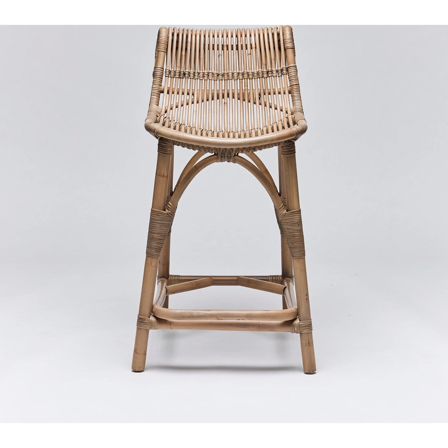 005 SI-2123009 | Additional Silo | Naples Counter Stool by Interlude Home in warm taupe. Made from rattan in a cottage & farmhouse style.
