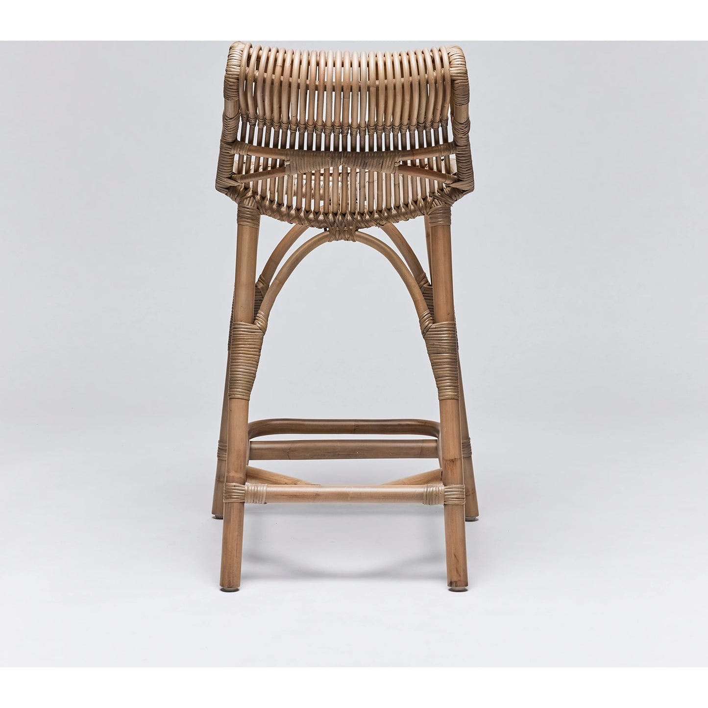 002 SI-2123009 | Additional Silo | Naples Counter Stool by Interlude Home in warm taupe. Made from rattan in a cottage & farmhouse style.