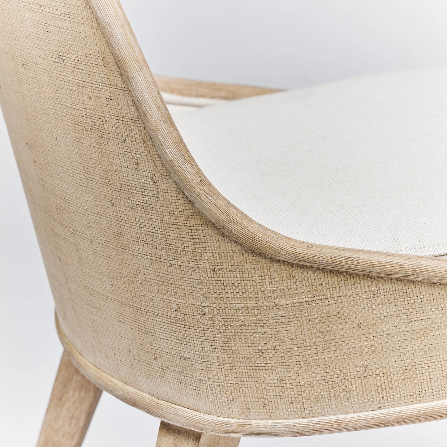 003 SI-2123121 | Additional Silo | Siesta Dining Chair by Interlude Home. Made from mahogany, raffia, flax weave in a modern style.