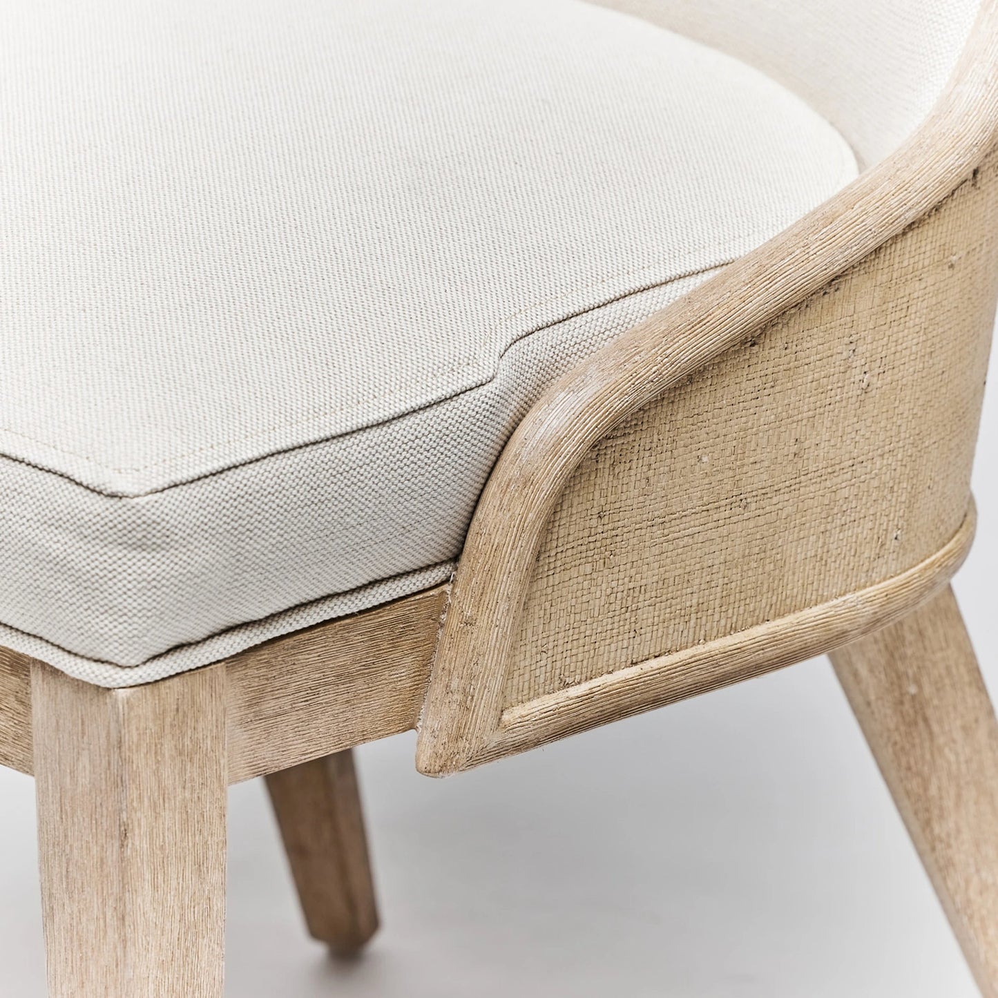 002 SI-2123121 | Additional Silo | Siesta Dining Chair by Interlude Home. Made from mahogany, raffia, flax weave in a modern style.