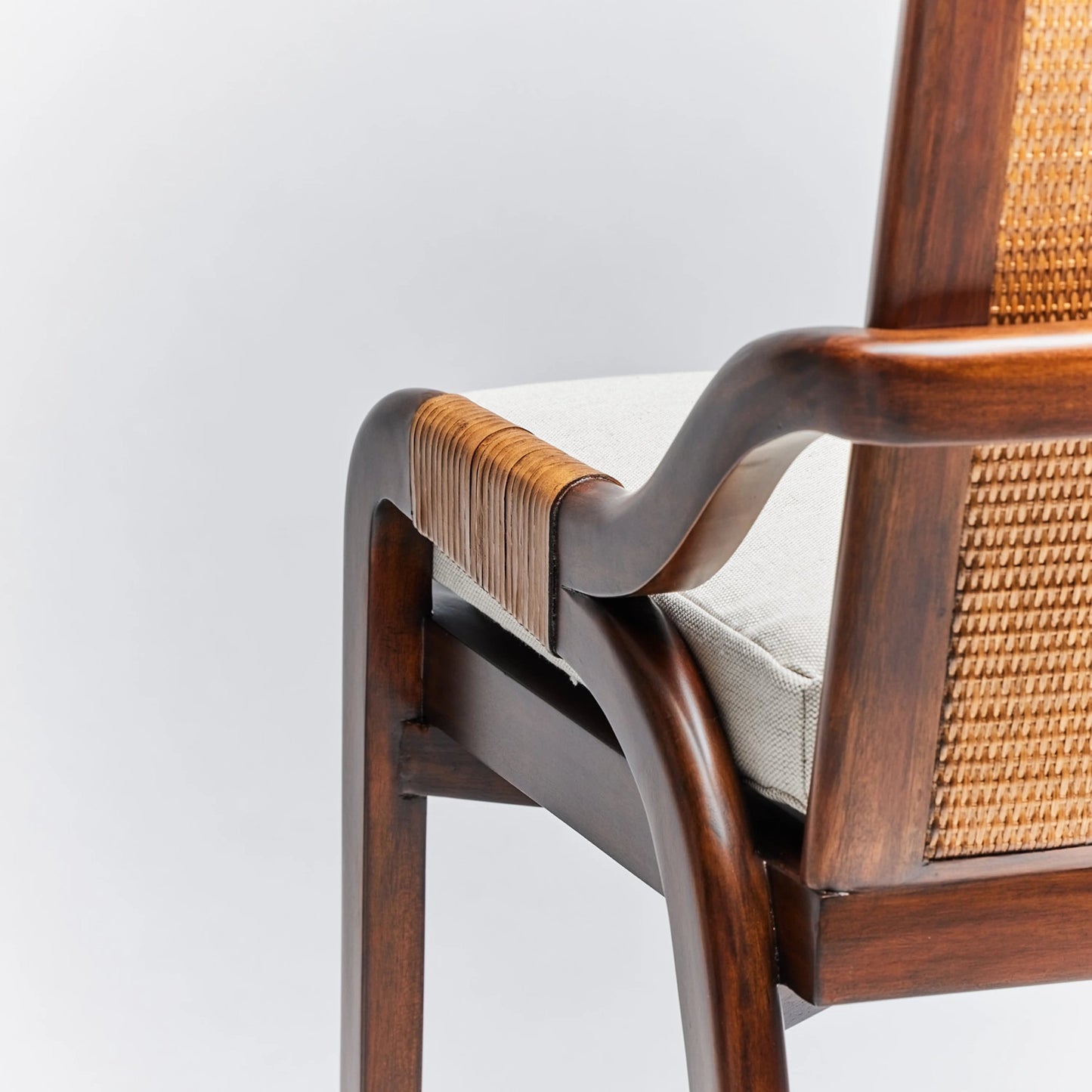 010 SI-2122846 | Additional Silo | Delray Counter Stool by Interlude Home. Made from mahogany, rattan, leather, metal, flax weave in a cottage & farmhouse style.