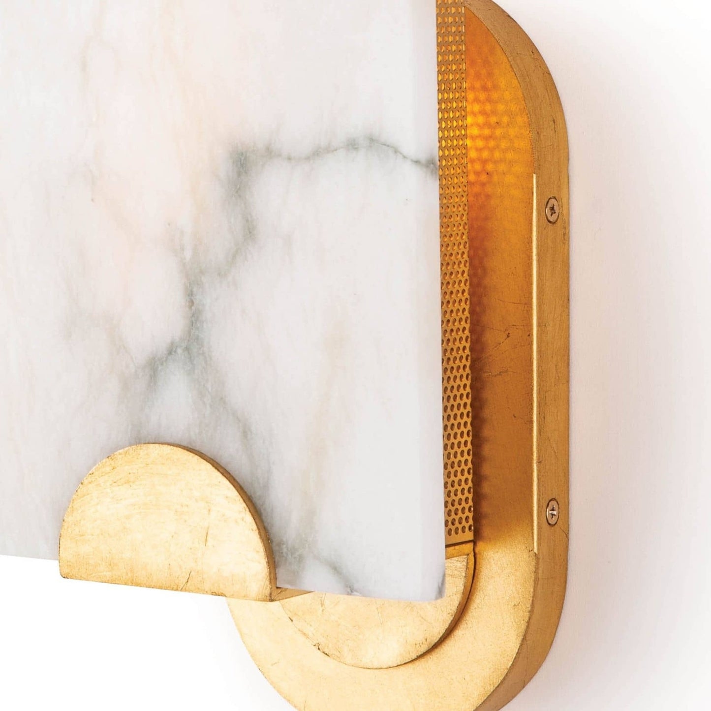 004 SR-769973 | Additional Silo | Jonah Alabaster Sconce by Regina Andrew in gold and natural stone. Made from alabaster in a modern style.