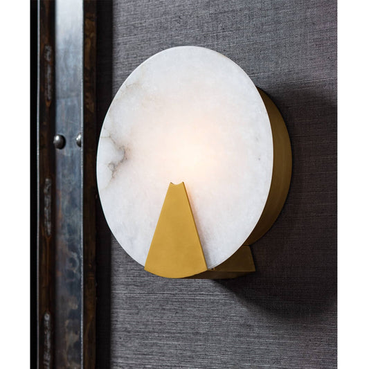 Houston Sconce by Regina Andrew in brass and natural stone. Made from alabaster in a eclectic & global style.
