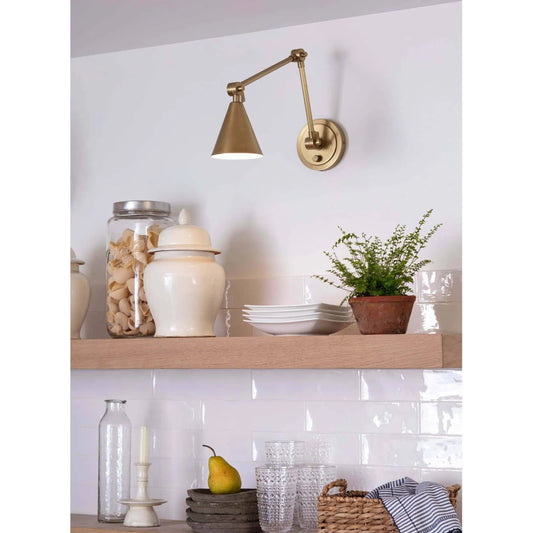 Sal Task Sconce by Regina Andrew. Made from steel in a transitional style.
