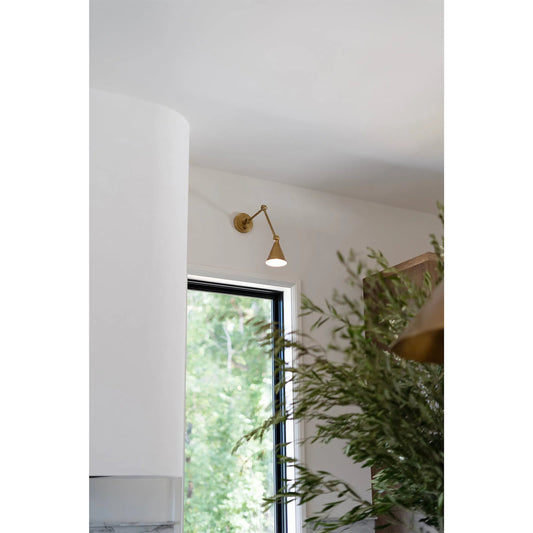 Sal Task Sconce by Regina Andrew. Made from steel in a transitional style.