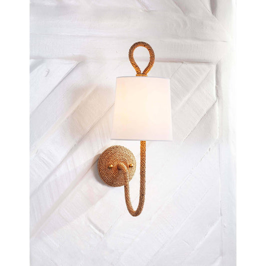 Bimini Sconce Single by Regina Andrew in brown. Made from natural material in a transitional style.