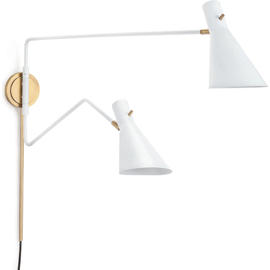 Spyder Sconce by Regina Andrew in white. Made from steel in a modern style.