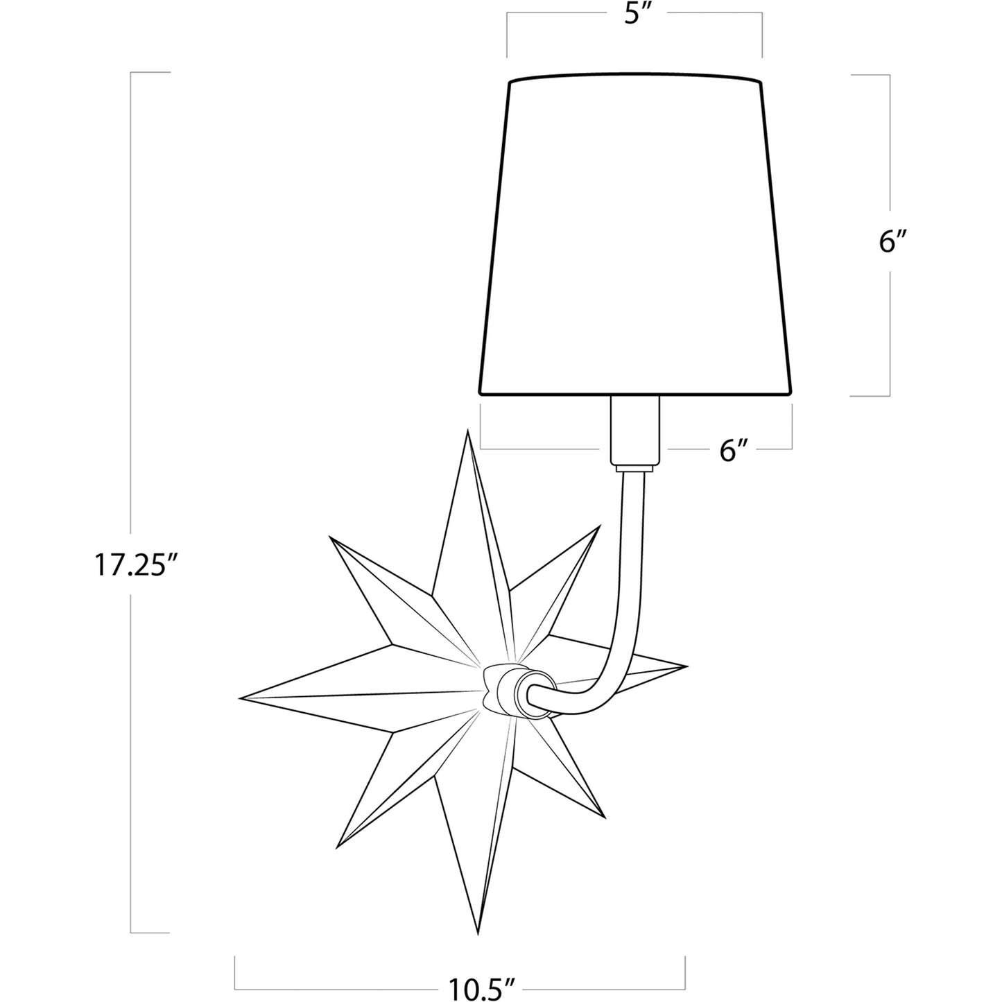 002 SI-1759152 | Additional Silo | Etoile Sconce in Natural Brass by Regina Andrew in natural brass. Made from steel in a coastal style.