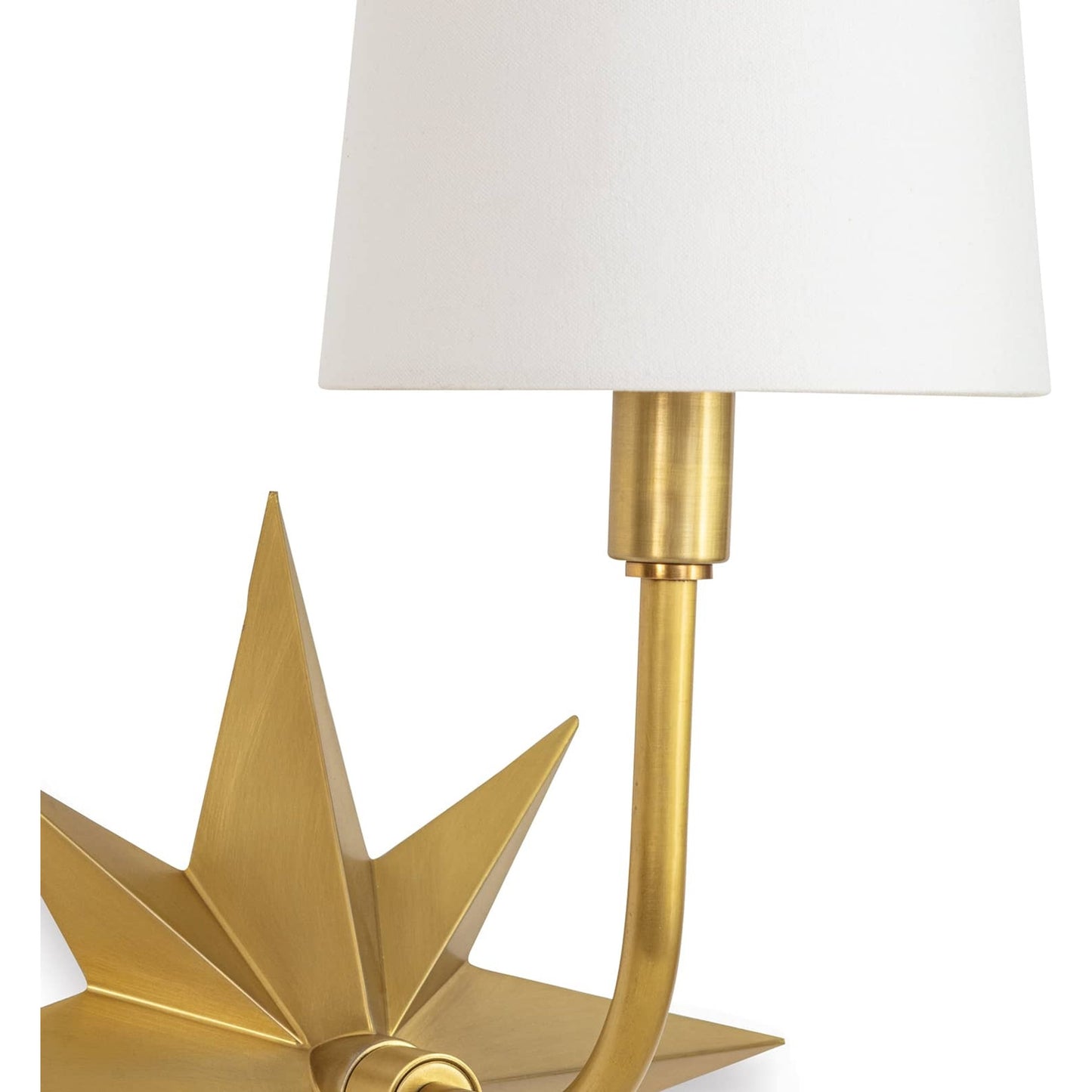 003 SI-1759152 | Closeup | Etoile Sconce in Natural Brass by Regina Andrew in natural brass. Made from steel in a coastal style.