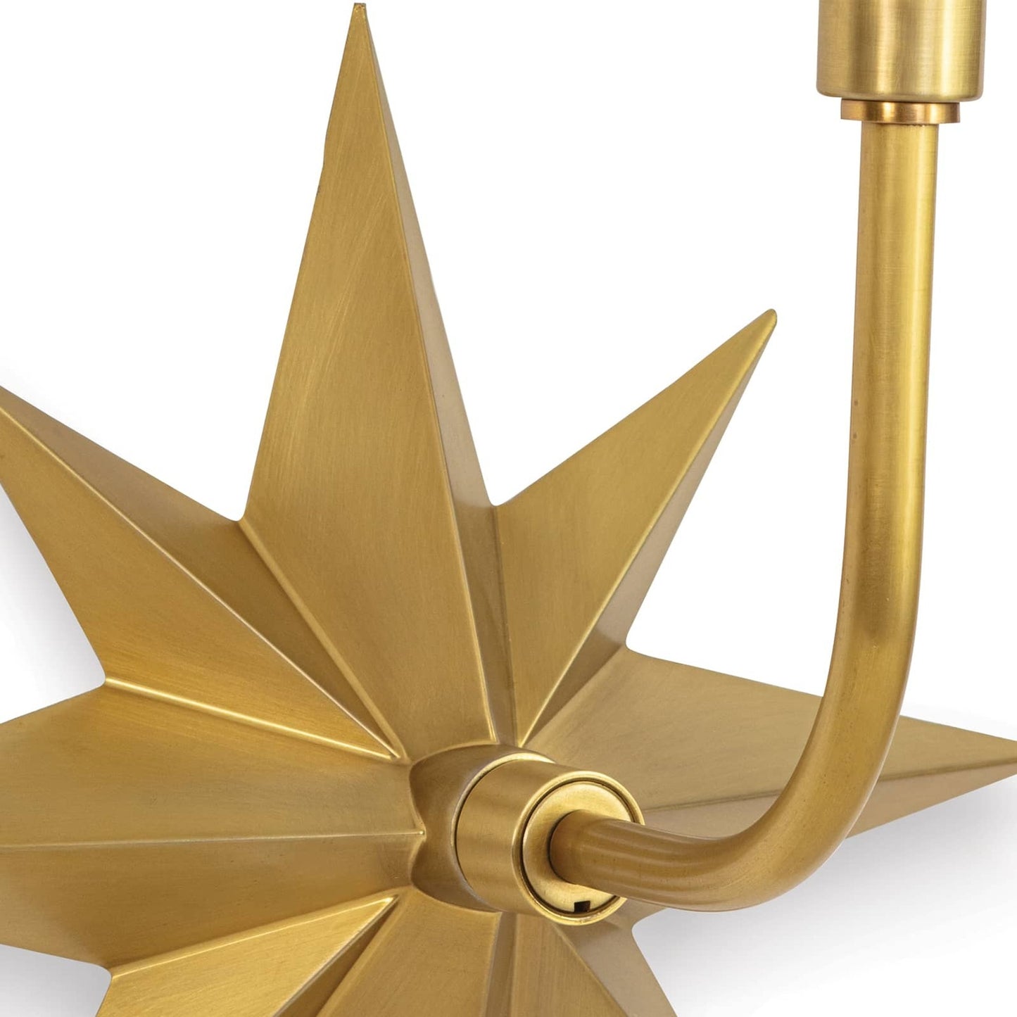 004 SI-1759152 | Closeup | Etoile Sconce in Natural Brass by Regina Andrew in natural brass. Made from steel in a coastal style.