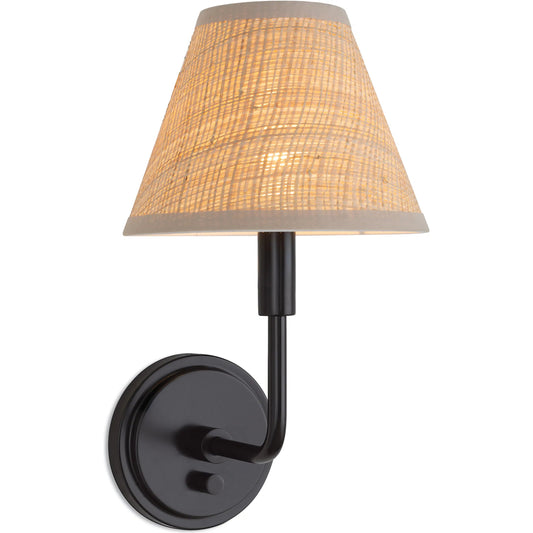 001 SI-2262693 | Primary Silo | Polly Sconce Single, Rattan by Regina Andrew. Made from steel in a modern style.