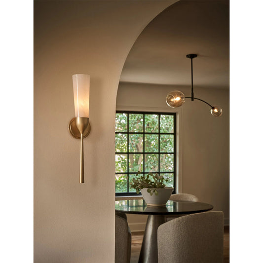 Mousseaux Sconce by Regina Andrew in natural brass. Made from steel in a modern style.