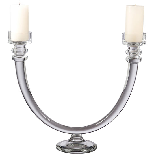 001 SR-702290 | Primary Silo | Two Lite Glass Tube Candelabra by Global Views. Made from glass in a transitional style.