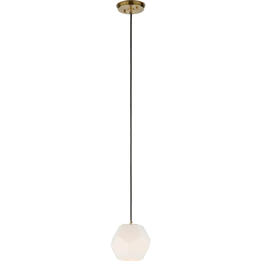 001 SI-2104301 | Primary Silo | Indicus Pendant by Wildwood in antique brass, black, white. Made from unique in a modern style.