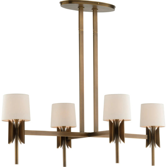 Tilling Chandelier by Wildwood in gold and antique brass. Made from unique in a modern style.