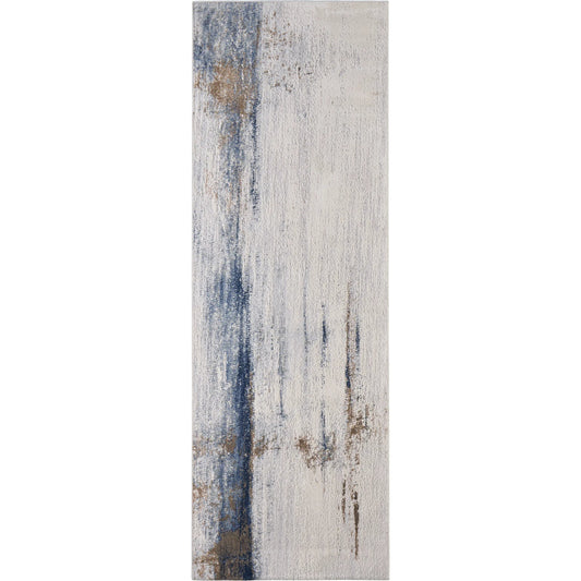Clio Rug - 39LXF by Feizy in ivory, blue, brown. Made from polypropylene, polyester in a unique style.