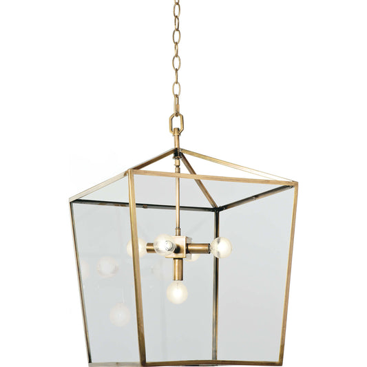 001 S-286775 | Primary Silo | Camden Lantern by Regina Andrew in brass and natural brass. Made from steel in a cottage & farmhouse style.