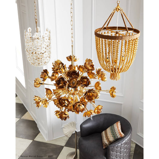 Adeline Chandelier by Regina Andrew in gold and gold. Made from steel in a eclectic & global style.