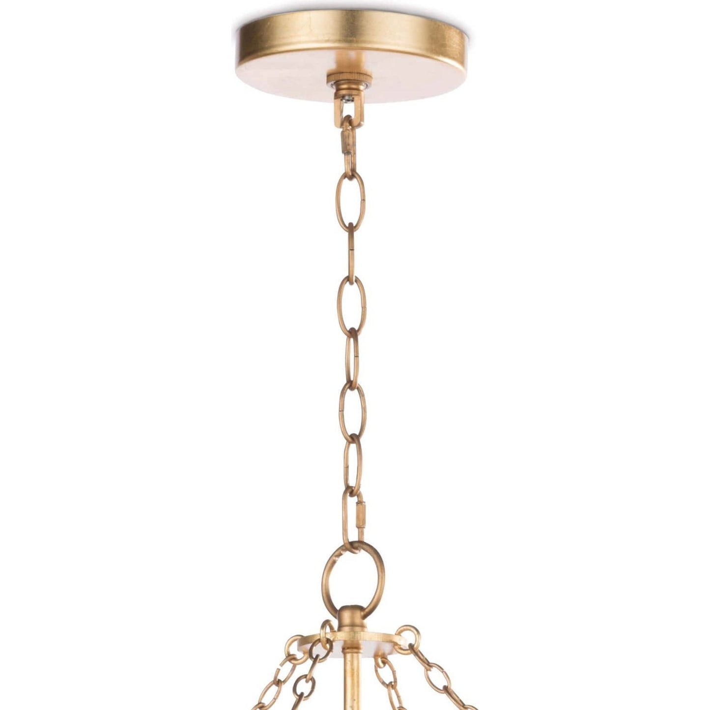 002 S-341531 | Additional Silo | Cheshire Basin Pendant by Regina Andrew in gold and gold leaf. Made from crystal in a cottage & farmhouse style.