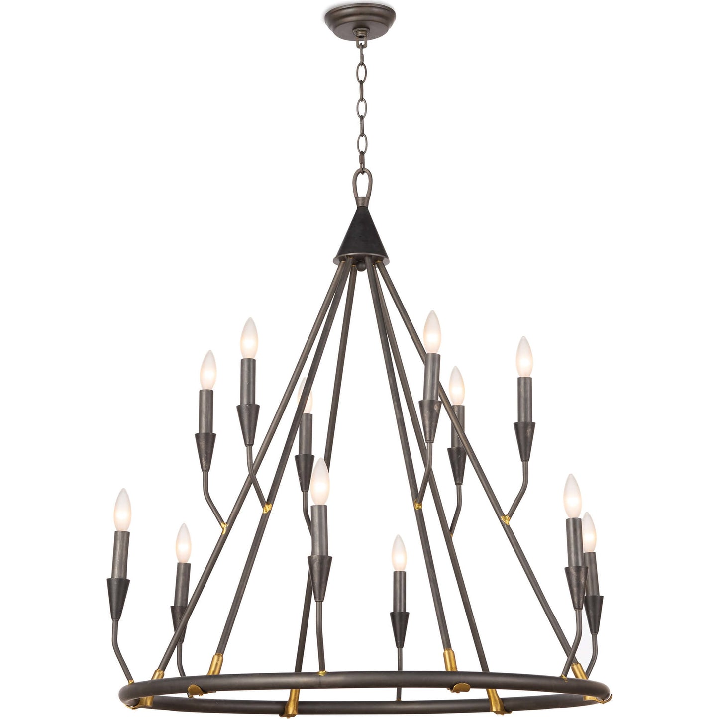 001 S-341696 | Additional Silo | Sierra Chandelier by Regina Andrew in ebony and blackened steel. Made from steel in a transitional style.