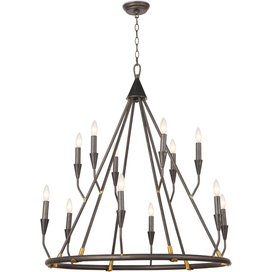 001 S-341696 | Additional Silo | Sierra Chandelier by Regina Andrew in ebony and blackened steel. Made from steel in a transitional style.