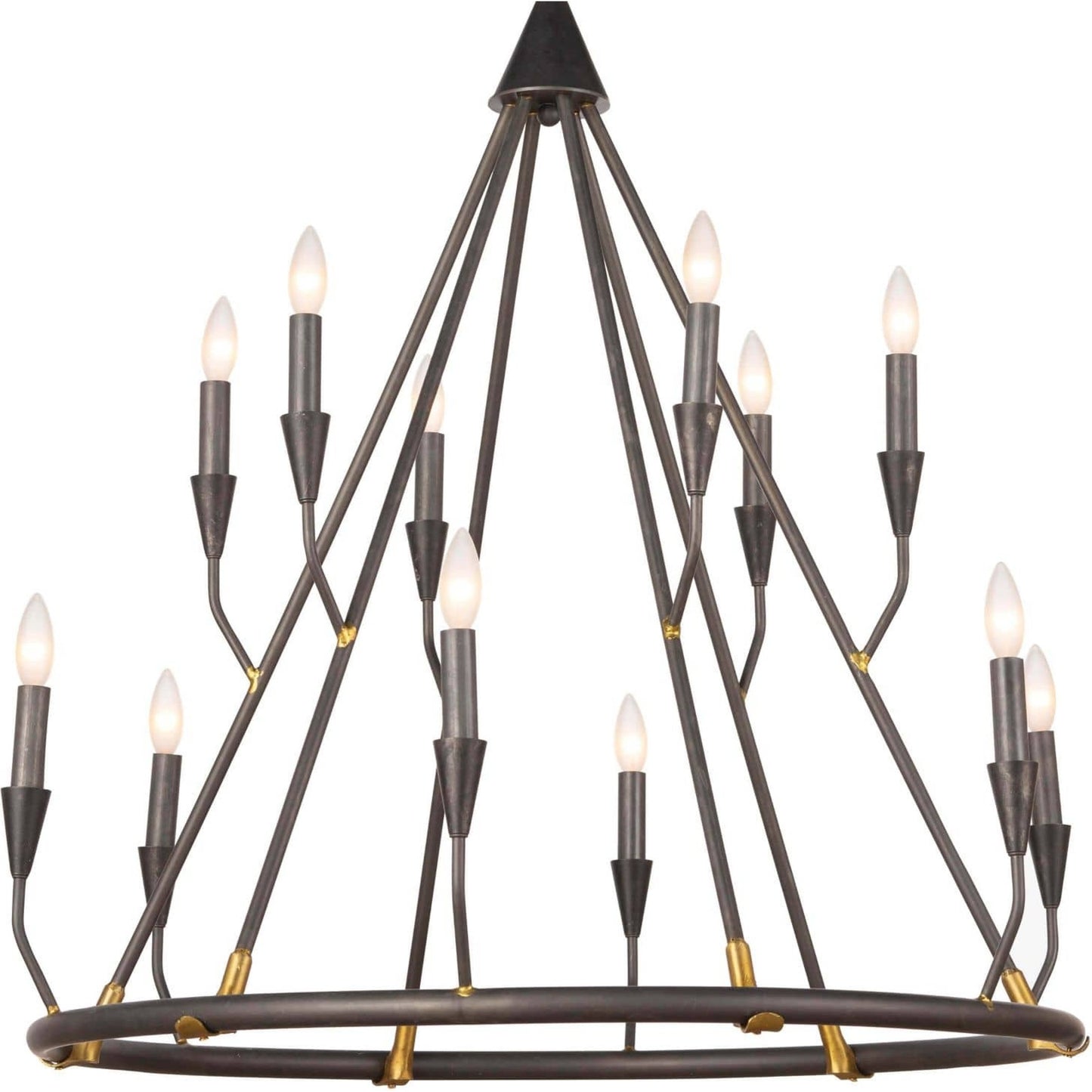 004 S-341696 | Additional Silo | Sierra Chandelier by Regina Andrew in ebony and blackened steel. Made from steel in a transitional style.